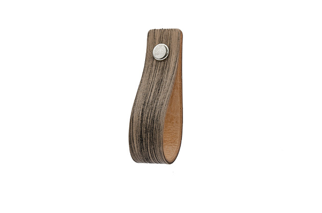 gałki do mebli Skórzany uchwyt meblowy COLORISO BLACK WOOD