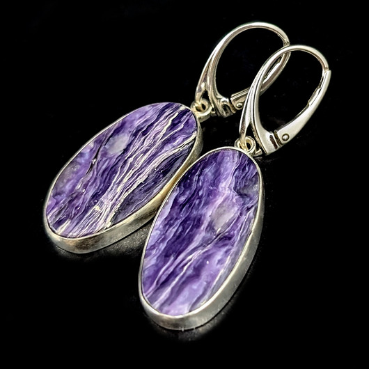 kolczyki srebrne Kolczyki srebrne zjawiskowe czaroity