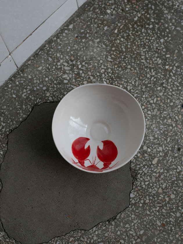 miski i misy Misa porcelanowa z rakiem mała LA LUZ