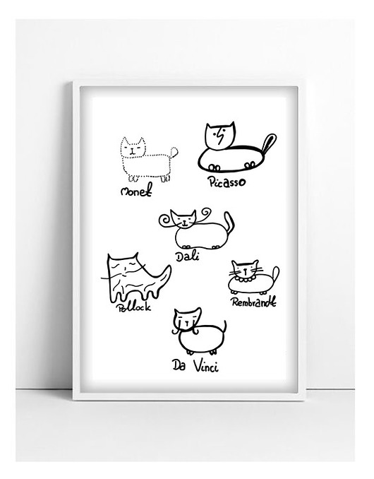 plakat A4 z kotami MUKI design