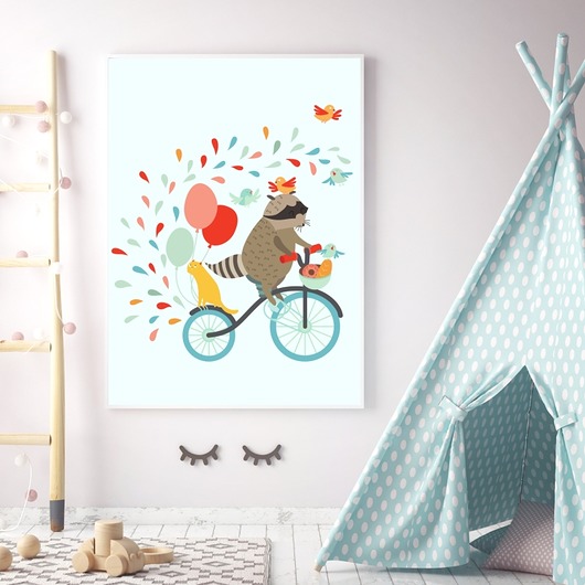Plakat Zwierzaczki Na Rowerze TamTamTu