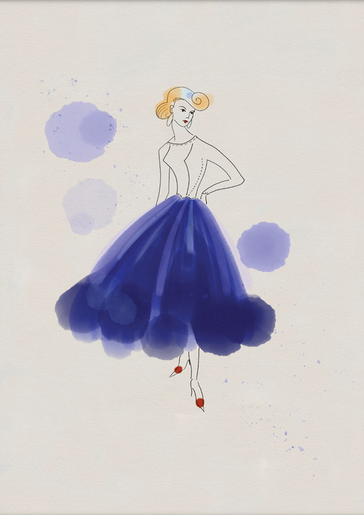 plakaty Plakat Fine Art giclee RETRO GIRL