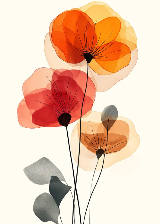 plakaty Plakat pt. Kolorowe kwiaty I