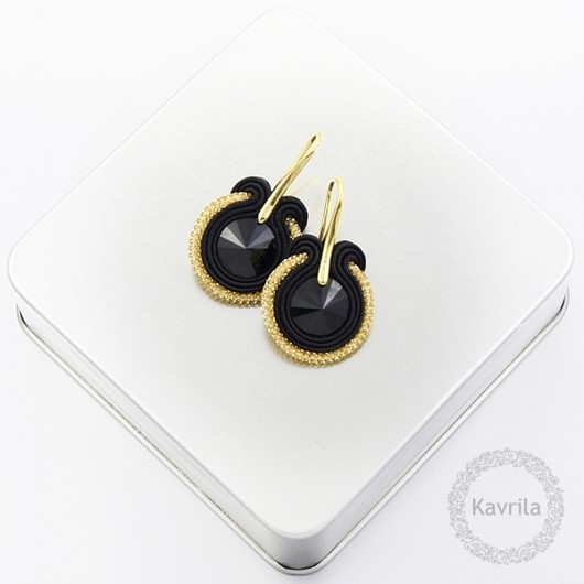 kolczyki soutache little nero kavrila