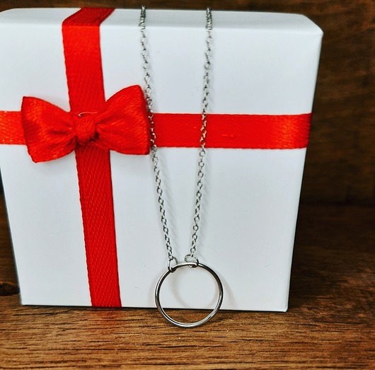 srebrne naszyjniki Naszyjnik kółko ring