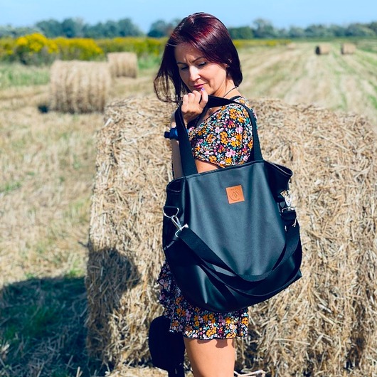 torby na ramię Duża torba shopperka Mili Duo - czarna