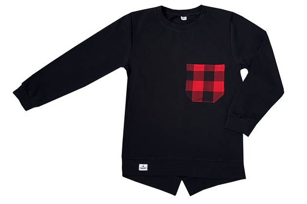 Bluza z kieszenią w kratę 68-134 / BUGZY Bugzy