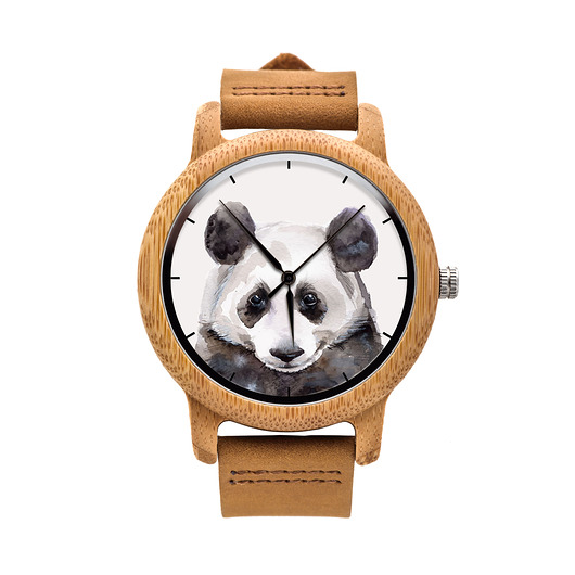 zegarki unisex Drewniany zegarek PANDA