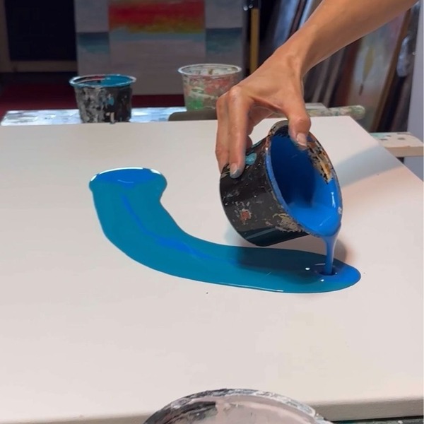 Pouring - wylewanie farb - warsztaty malarskie, Anna Maria Majkutewicz DIY