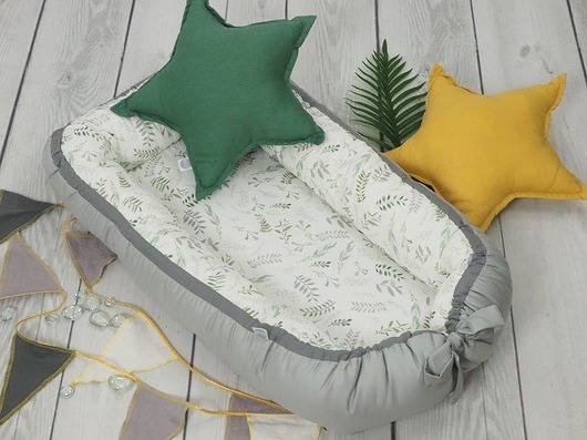 Kokon dla niemowlaka Szary Vintage Flowers Betulli