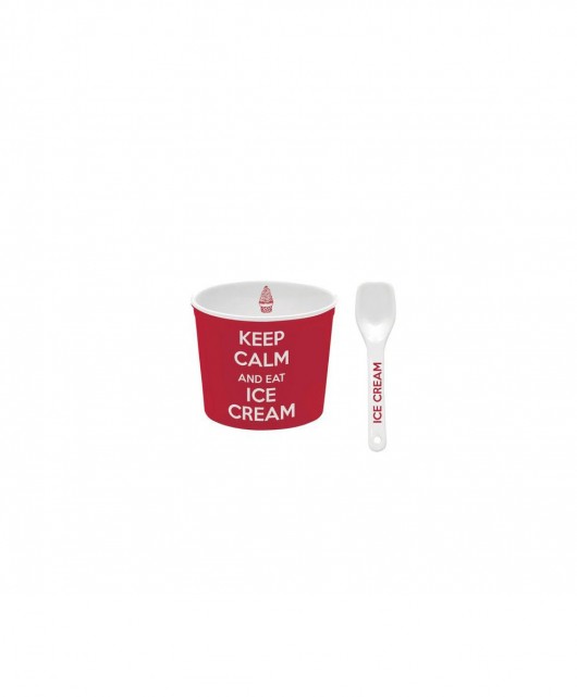 Kubek na lody Keep Calm czerwony MIA home