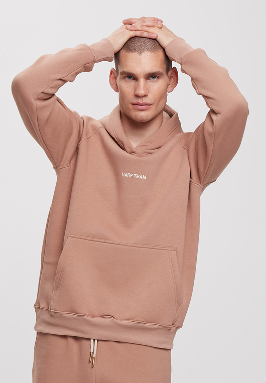 bluzy męskie Bluza hoodie KOLLY Hazelnut męska