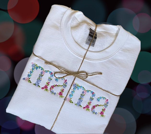 bluza bez kaptura damska Bluza z haftem MAMA