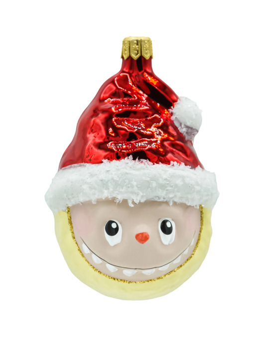 ozdoby choinkowe Bombka choinkowa: Labubu w czapce Mikołaja: żółte