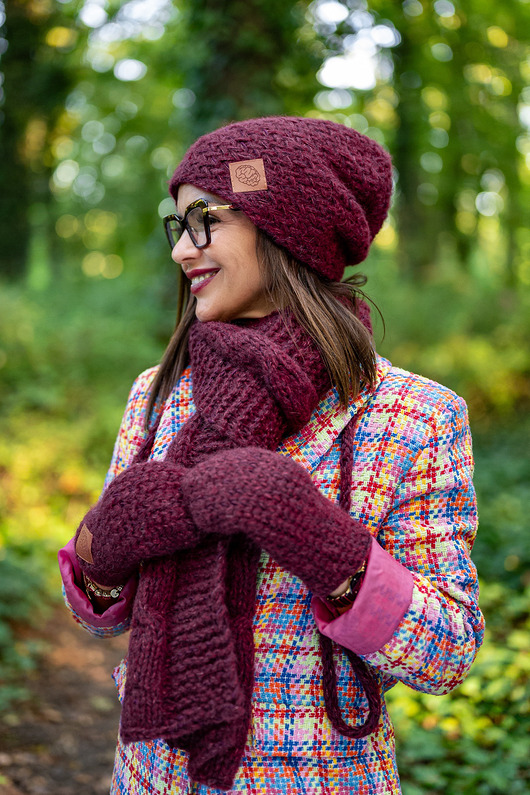 czapki damskie Czapka MERINO Explorer Bordo