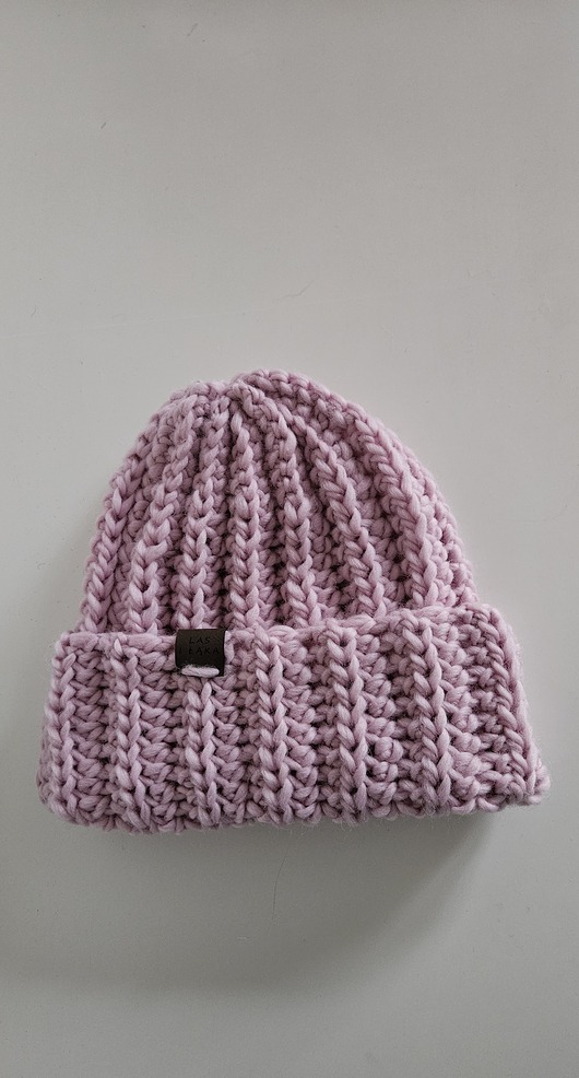 czapki damskie Czapka wełniana pudrowy róż