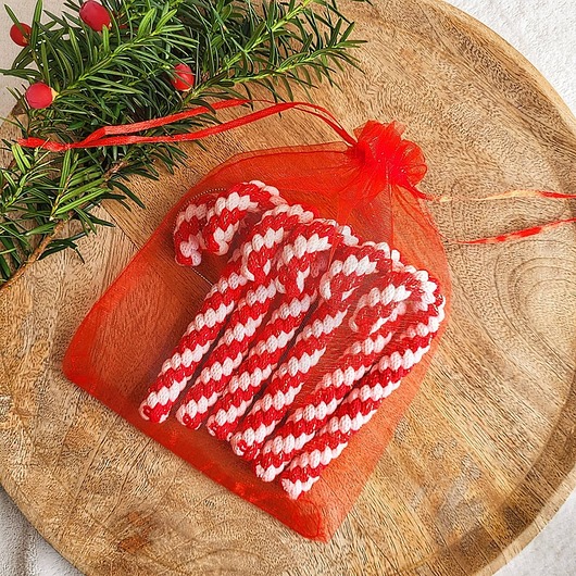 ozdoby choinkowe Zestaw: ozdoby na choinkę candy cane - Laski Cukrowe 6szt.