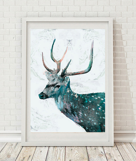 plakaty Plakat skandynawski jeleń 30x40 cm