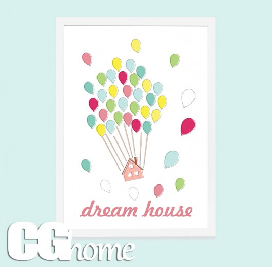 dream HOUSE 50cm x 70cm GRAFIKA Cghome