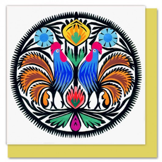 wszyscy ślą życzenia (Folk Art Papercuts) na ludowo