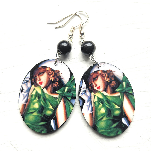 kolczyki - inne Tamara w zieleni