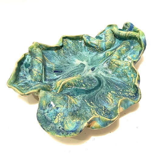 patery i talerze Duża patera ceramiczna na owoce.