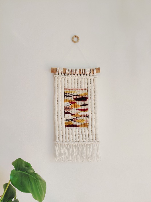 makramy Makrama z wełną