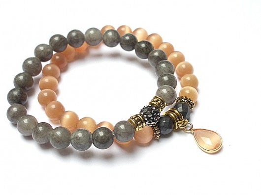 Grey and peach  /10-2014/ - duo KiKa pracownia