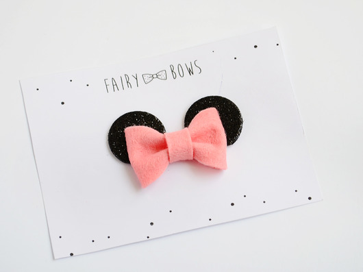 Spinka kokardka z uszkami Myszki Minnie  FairyBows