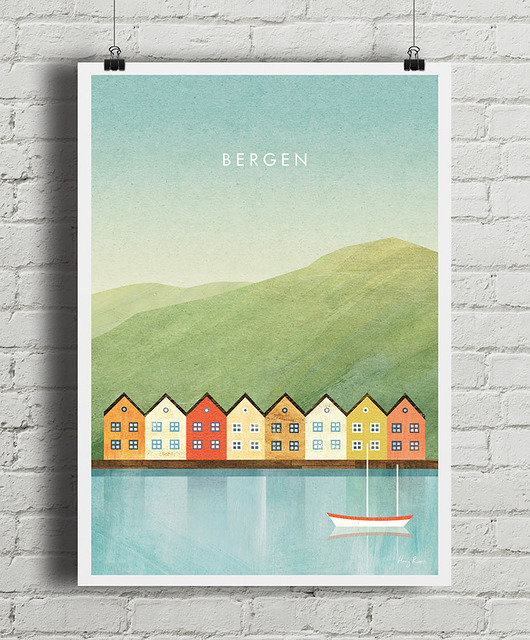 plakaty Plakat Bergen - Norwegia