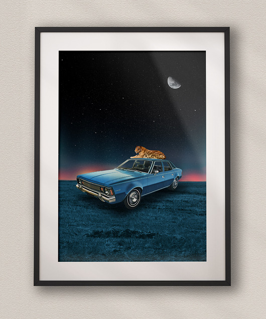 plakaty Plakat minimalistyczny Blue Monday - Kolaż Fine Art