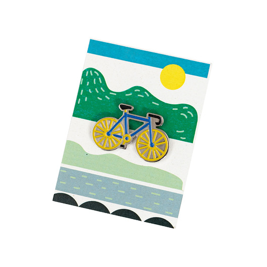 przypinki Rower Pin ręcznie malowany Kabak