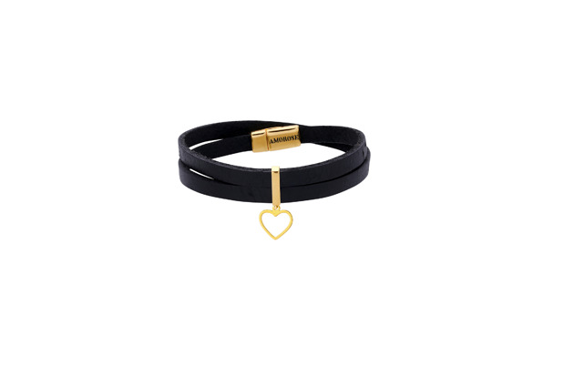 PACHNĄCA CZARNA BRANSOLETKA zapach: róża AMOROSE JEWELLERY