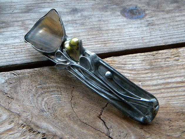 agat - perła  - klamra Beata Trotter