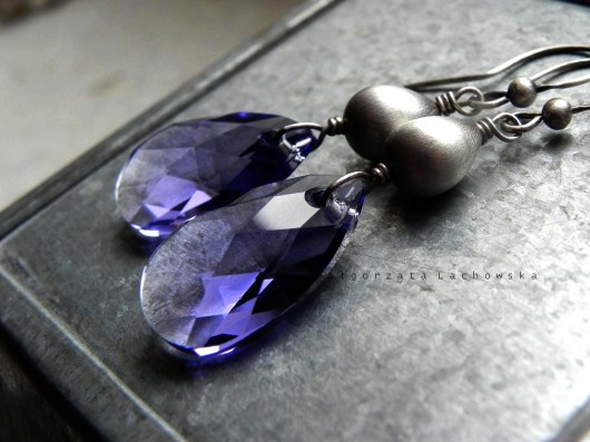 Kolczyki Swarovski dwie krople Lahovska
