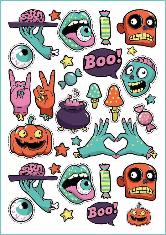 tatuaże zmywalne, tymczasowe Tatuaż tymczasowy "Halloween 14"