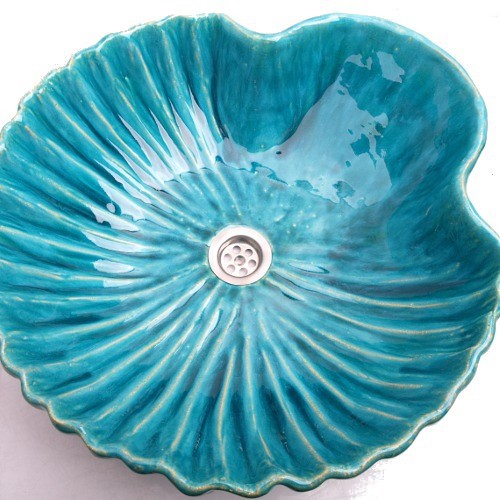 umywalki UM20 Umywalka ceramiczna turkusowa muszla