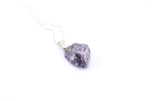 Colare Leopidolit srebro Brazi Druse Jewelry