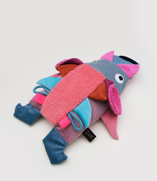 przytulanki dla niemowląt i dzieci Dziki różowy- zabawka wypełniona łuską orkiszu