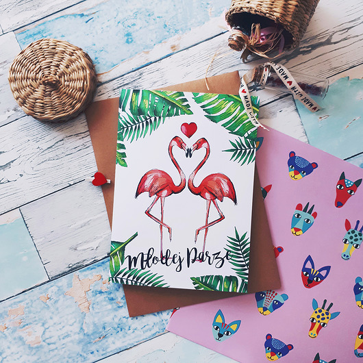 Kartka Ślubna "Tropical Love" Joanna Klupś
