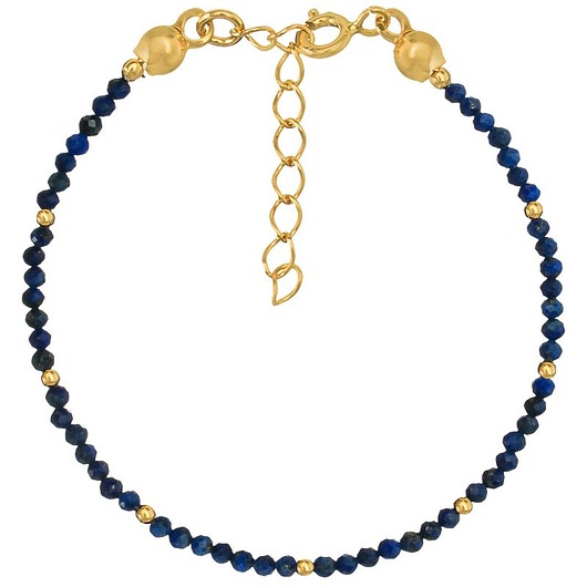bransoletki z kamieni naturalnych Bransoletka srebrna z kamieni naturalnych lapis lazuli 2 mm