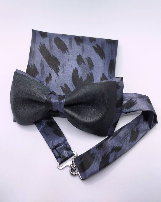 muszki i krawaty Mucha / muszka męska skórzana