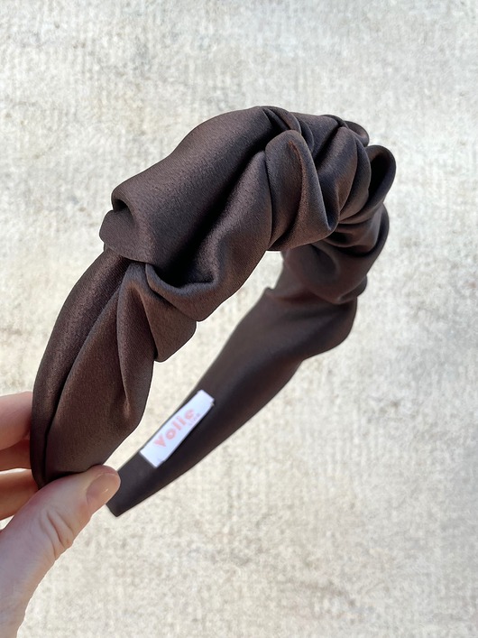 opaski do włosów Brązowa opaska do włosów Falowanka Chocolate Mousse