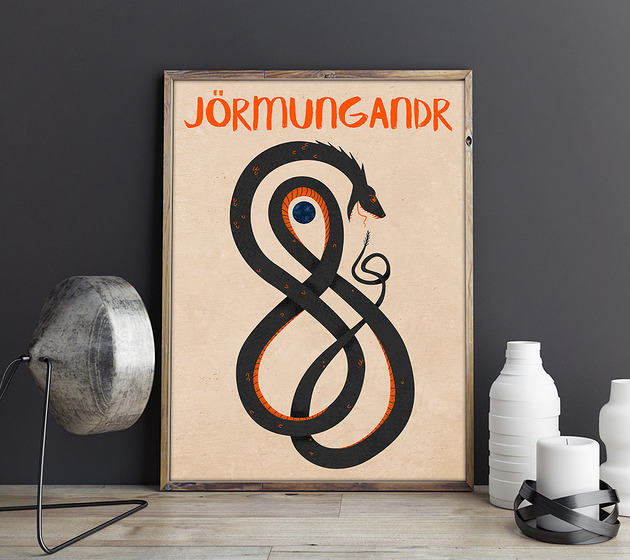 grafiki i ilustracje Jormungandr
