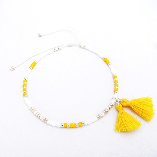 Bransoletka na kostkę - Juicy Lemon Ilovehandmade