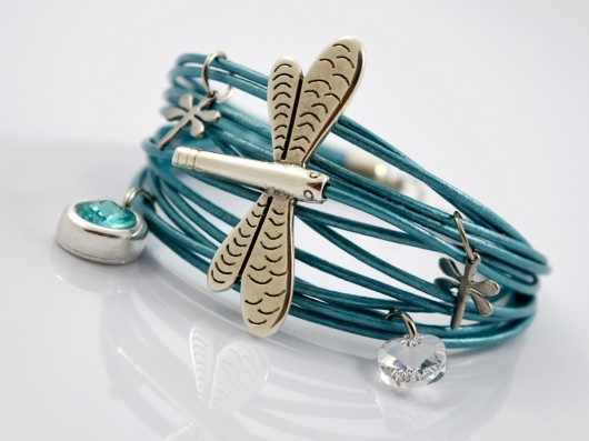 bransoletka MEENIAS with DRAGONFLY in turquoise Beezoo
