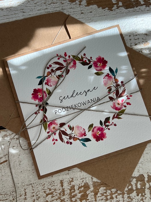kartki scrapbooking Kartka na podziękowanie - serdeczne podziękowania