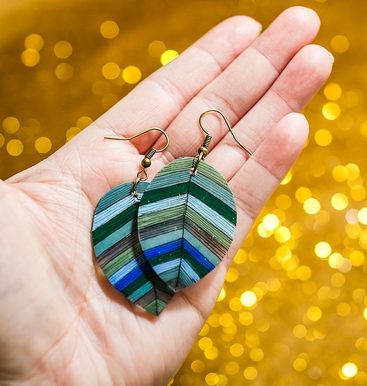 kolczyki - inne Średnie listki  Bodo