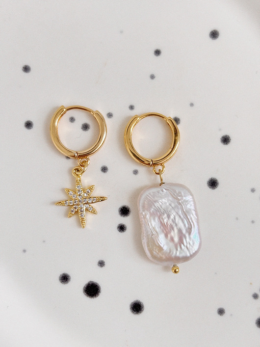 kolczyki z mosiądzu Kolczyki z perłą