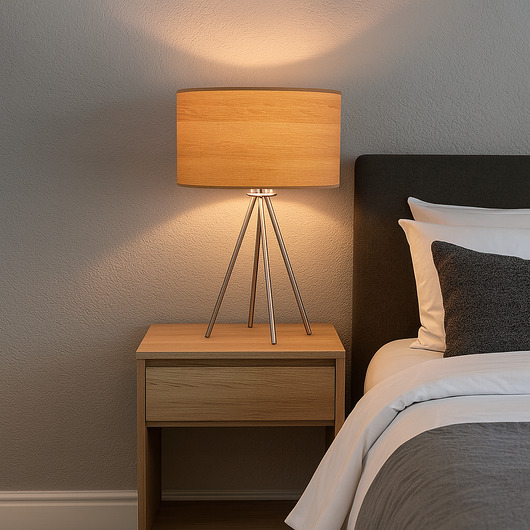 lampy stołowe Czarno-złota lampa stołowa na trójnogu ALTA GLAM w stylu glamour